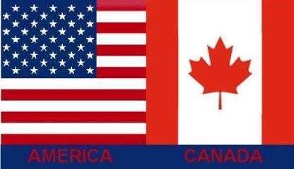 USA & Canada Flag 3 X 5 ft. Standard
