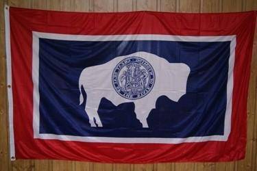 Wyoming Flag - Flag of WY - Knitted Nylon 5 x 8 Outdoor