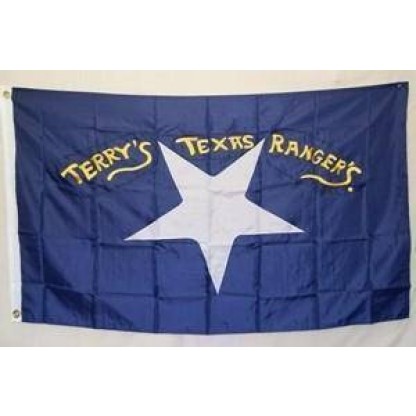 Confederate Terry's Texas Rangers Flag Double Nylon Embroidered 3 x 5 ft.