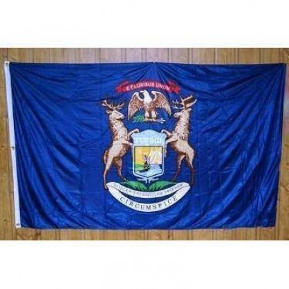Michigan Double Knitted Nylon 4 x 6 Flag