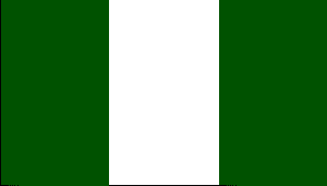 Nigeria Flag 12 X 18 inch on stick
