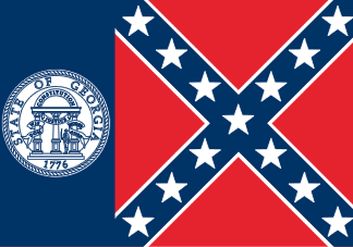 1956 old georgia flag design, state of georgia GA flag