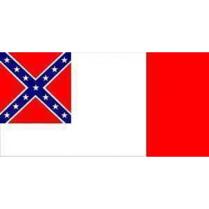 Third (3rd) Confederate Flag 2 X 3 ft. Junior