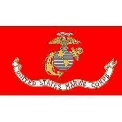 USMC Flag - Marines Flags 12 x 18 inch w Sleeve Knitted Nylon