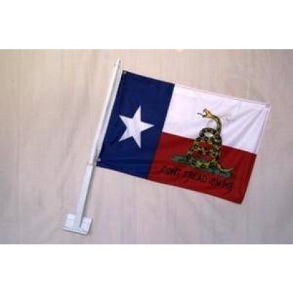 Texas Don't Tread On Me Double Sided Car Flag