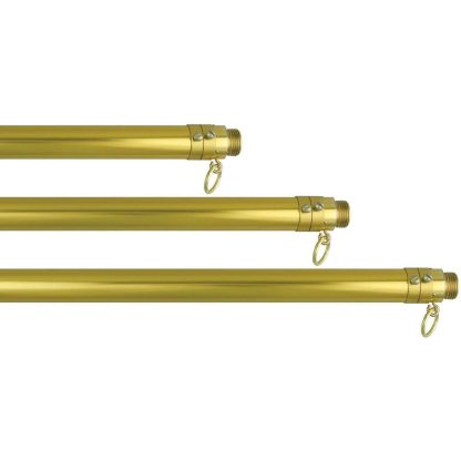 Deluxe Indoor Mounting Set (USA Made) Gold Aluminum Pole, Stand, Ornament & Tassel - Image 2