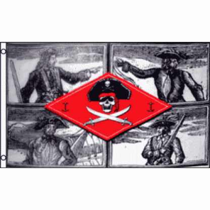 Pirate Captains Flag 3 X 5 ft. Standard