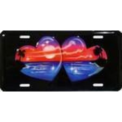 2 Hearts Ocean and Palms license plate