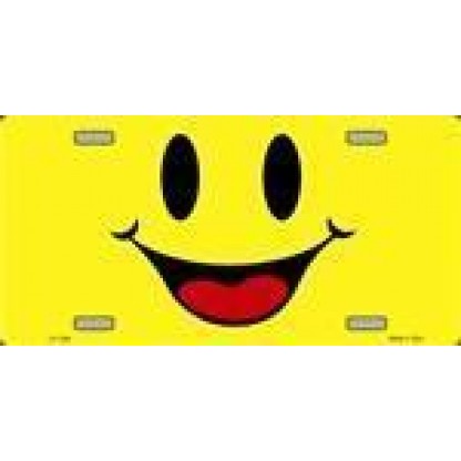 Happy Smiley License Plate