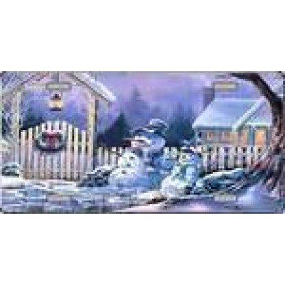 Holiday Snowman Full Color License Plate