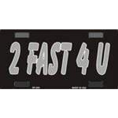 2 Fast 4 U Bike Plate