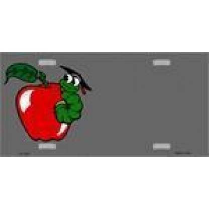 Apple for Teacher Offset License Plate