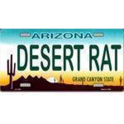 AZ Arizona Desert Rat License Plate