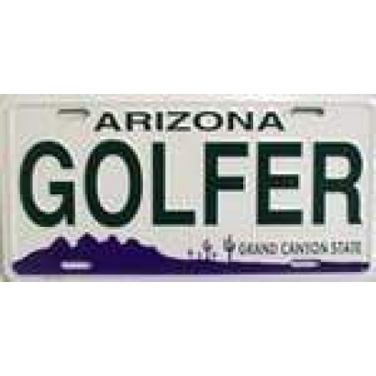 AZ Arizona Golfer License Plate s