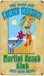 Bikini Martini Beach Club Vintage Rusted Tin Sign