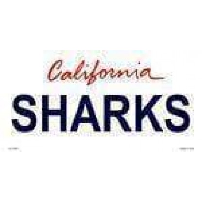 California State Background License Plate - Shark