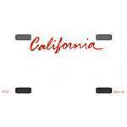 California State Blank Bike Plates