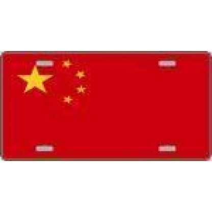 China Flag License Plate
