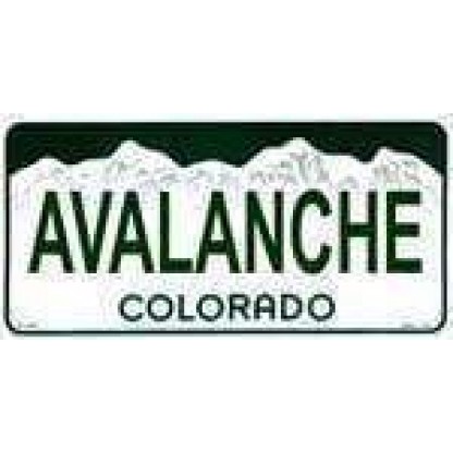 Colorado State Background License Plate - Avalanche