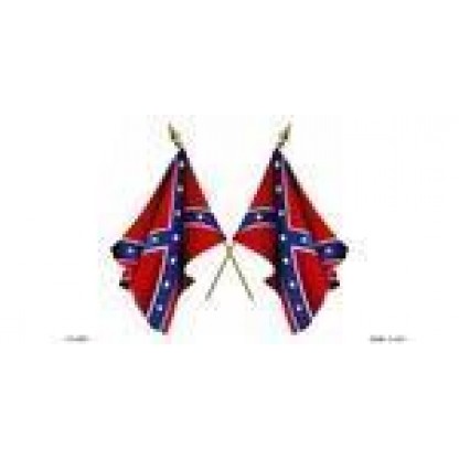 Confederate Crossed Flags License Plate