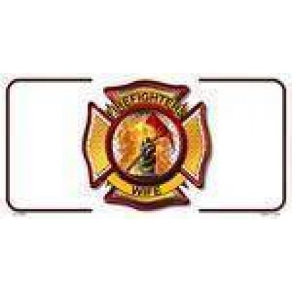 Firefighters Wife Blank License Plate
