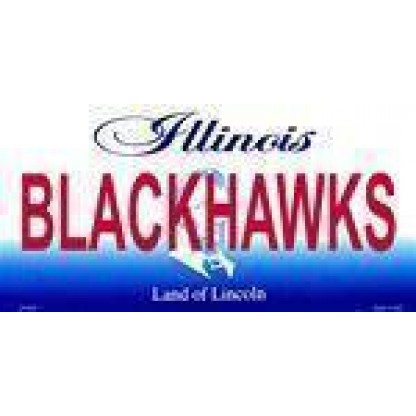 Illinois State Background License Plate - Blackhawk