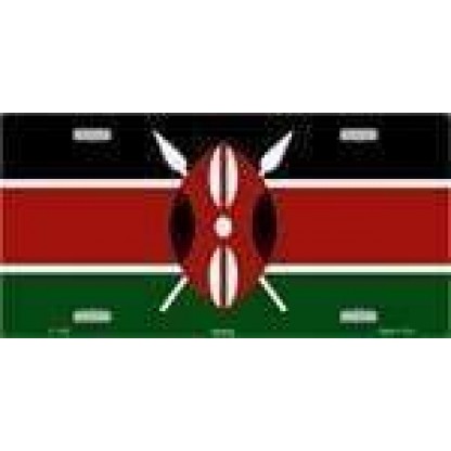 Kenya Flag License Plate Blank