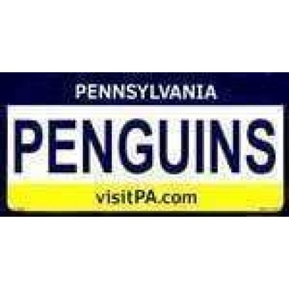 Pennsylvania State Background License Plate - Penguin