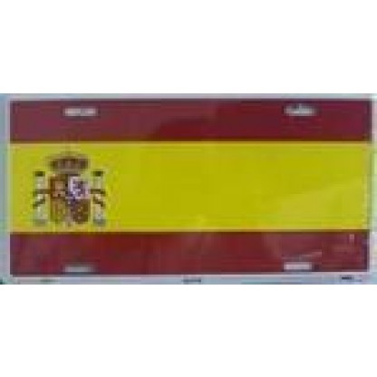 Spain Flag License Plate