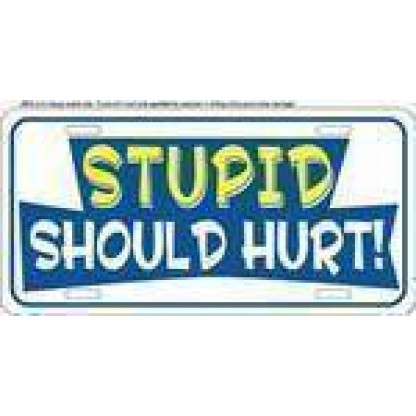 STUPID Should Hurt License Plate