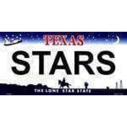 Texas State Background License Plate - Star
