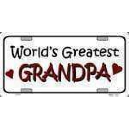 World's Greatest Grandpa License Plate