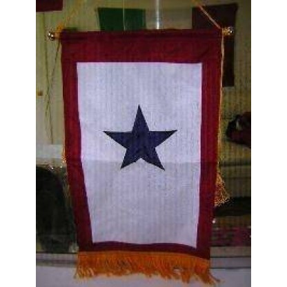 Service One Star Double Thick Flag 8 x 16 inch with grommets