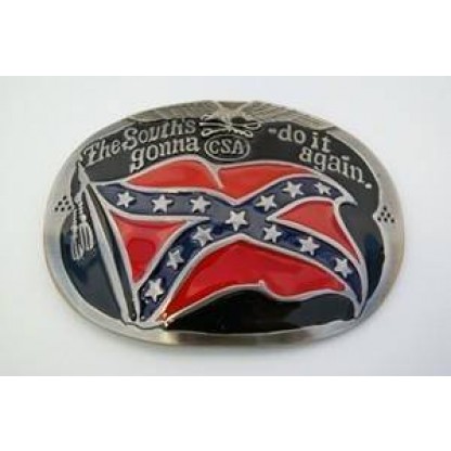 Rebel / Confederate South's Gonna Do It Again Belt Buckle