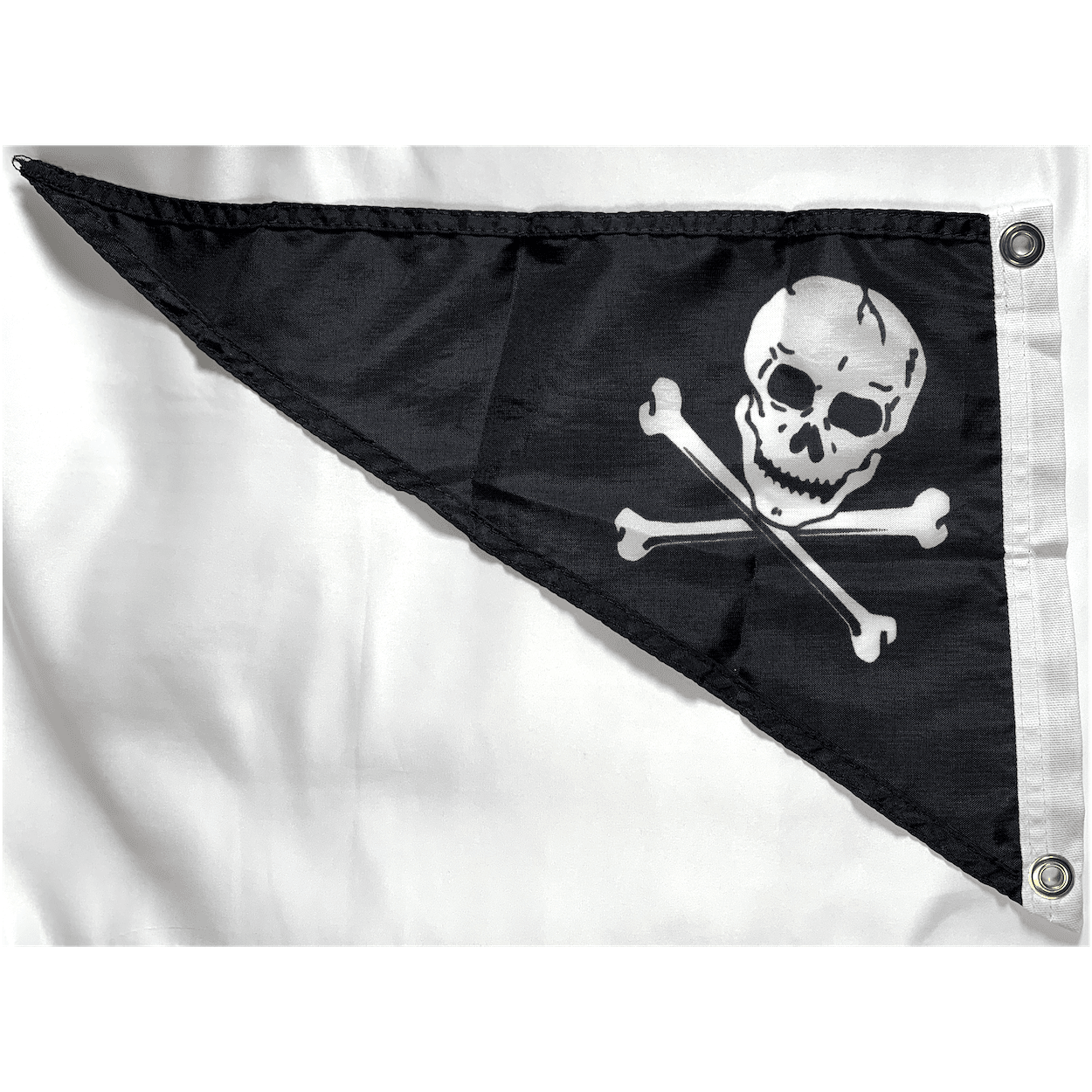 Jolly Roger Bow Pennant Nylon Dyed 10" x 15" Flag (USA Made) - Image 3