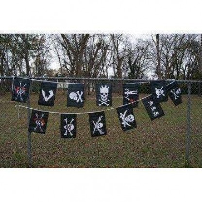 Pirate Flag string 12 mixed 12 inch X 18 inch flags