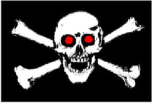 Pirate Skull with Red Eyes Flag 3 X 5 ft. Standard
