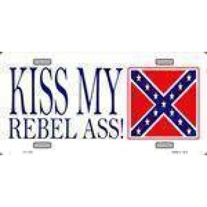 Kiss My Rebel Ass License Plate