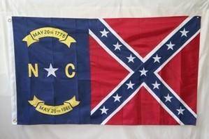 North Carolina Battle Flag - Double Nylon Embroidered 3 x 5 ft. Yellow lettering