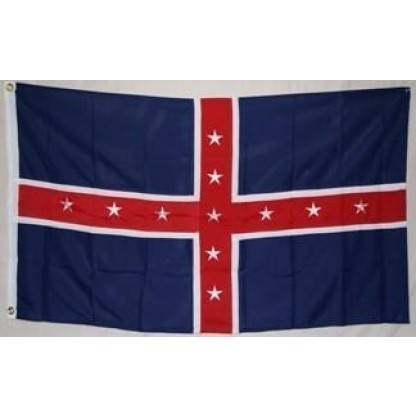 Polk Battle Double Nylon Embroidered Flag 3 x 5 ft.
