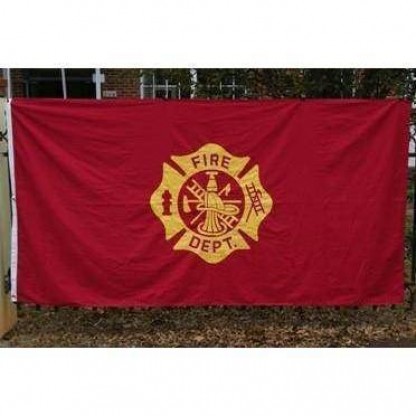 Fire Department Flag MALTESE CROSS Cotton Flag 5 x 9.5 ft.