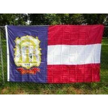 Georgia 1906-1956 Flag Double Nylon Embroidered 5 x 8 ft.