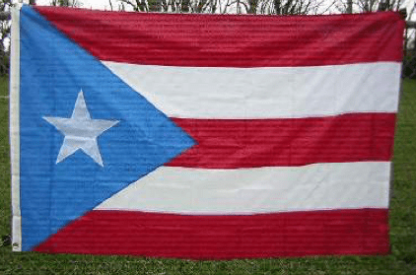 Puerto Rico Flag -Cotton Flags Sewn 3 x 5 ft.  (Light Blue)