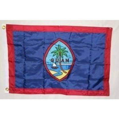 U.S. Territory Guam Flag Nylon Embroidered Flag 16 x 40 ft.