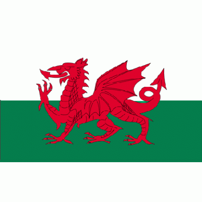 Wales Flag Nylon Embroidered 3 x 5 ft.
