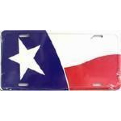 Flag of Texas Waving Flag License Plate