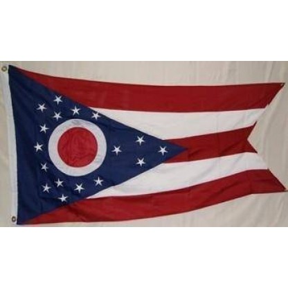 State of Ohio Flag Double Nylon Embroidered 3 x 5 ft.